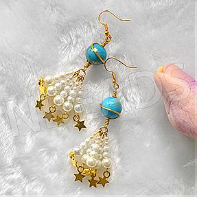 Nbeads Tutorials on How to Make Pearl Universe Earrings