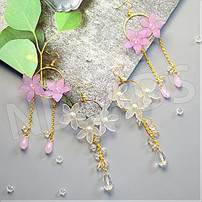 Nbeads Tutorials on How to Make Acrylic Flower Dangle Earrings