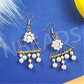 Nbeads Tutorials on How to Make Delicate Triangle Pearl Earrings