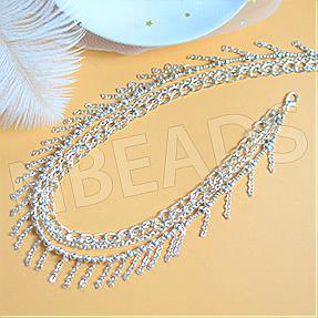 Nbeads Tutorials on How to Make Multi-strand Silver Necklace