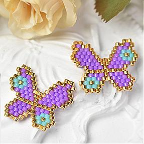 How to Make Butterfly Beaded Stud Earrings