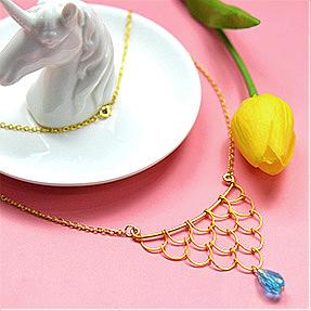 Nbeads Tutorials on How to Make Wire Wrapped Mesh Necklace