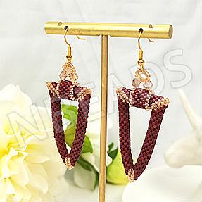 Nbeads Tutorials on How to make a Vintage Style Triangle Earrings with MIYUKI Delica Beads
