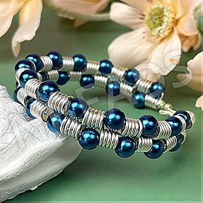 Nbeads Tutorials on How to make a Wire Wrapping Bracelet with Glass Pearl Beads