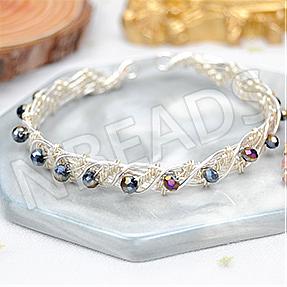 Nbeads Tutorials on How to make a Wire Wrapping Bracelet with Electroplate Glass Beads
