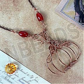 How to Make A Wire Wrapping Pumpkin Necklace