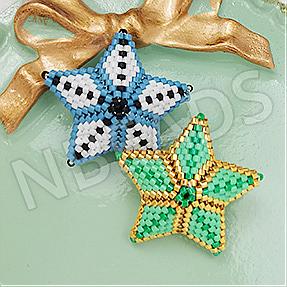 Nbeads Tutorials on How to make a Seed Beaded Star Ornaments