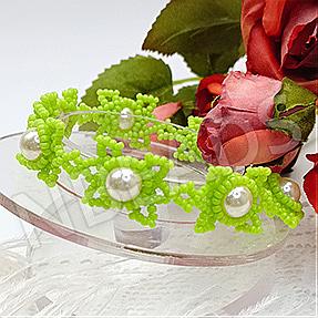 How to Make A Green Seed Beaded Bracelet with Pearl
