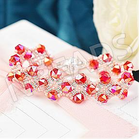 How to Make A Red Crystal Beaded Bracelet