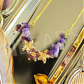 Nbeads Tutorials on How to Make Amethyst Flower Necklace