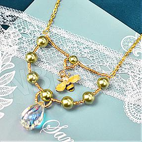 Nbeads Tutorials on How to Make Olive Pearl Necklace