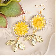 Nbeads Tutorials on How to Make Epoxy Sunflower Earrings
