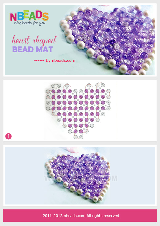 heart shaped bead mat