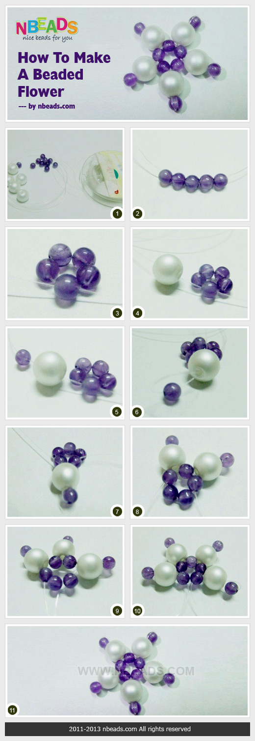 how to make a beaded flower