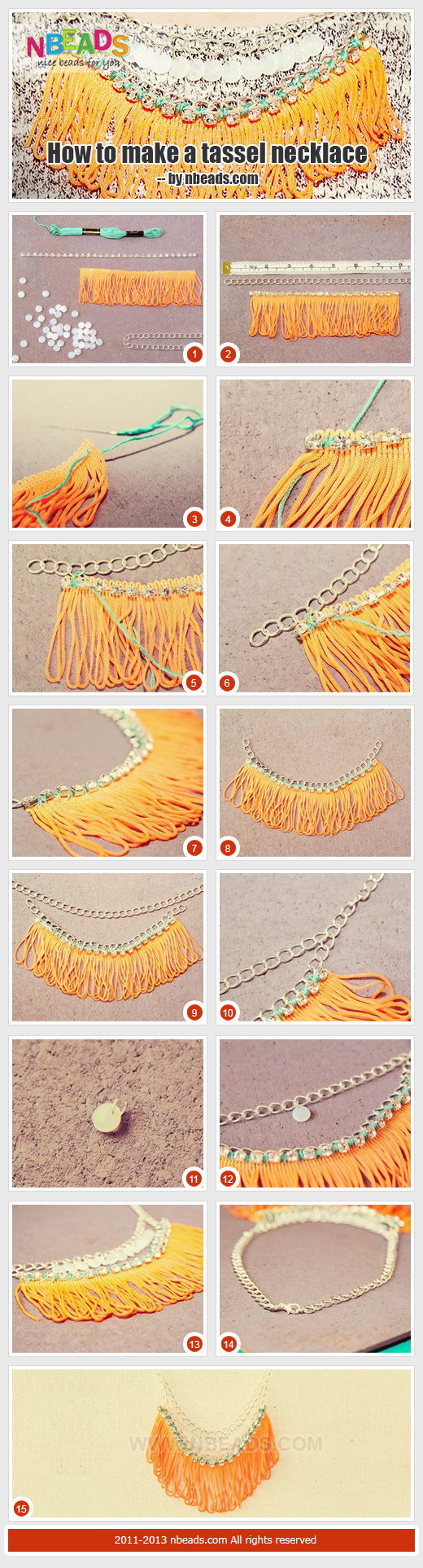 how to make a tassel necklace
