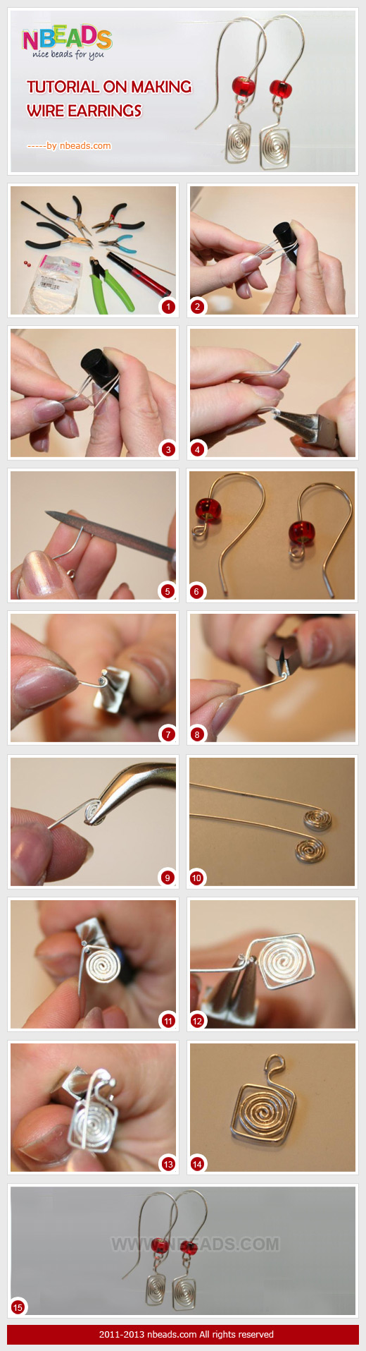 Tutorial on making wire earrings
