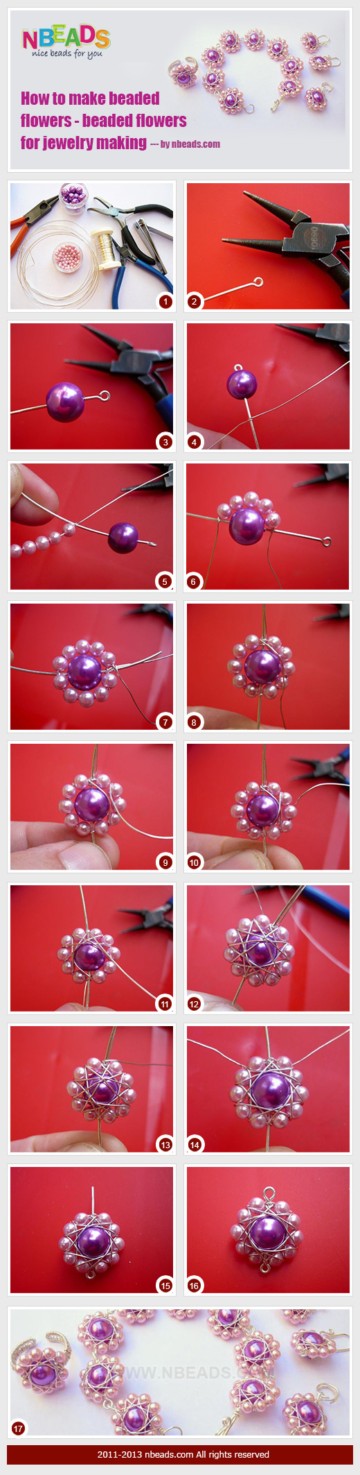 how to make beaded flowers - beaded flowers for jewelry making
