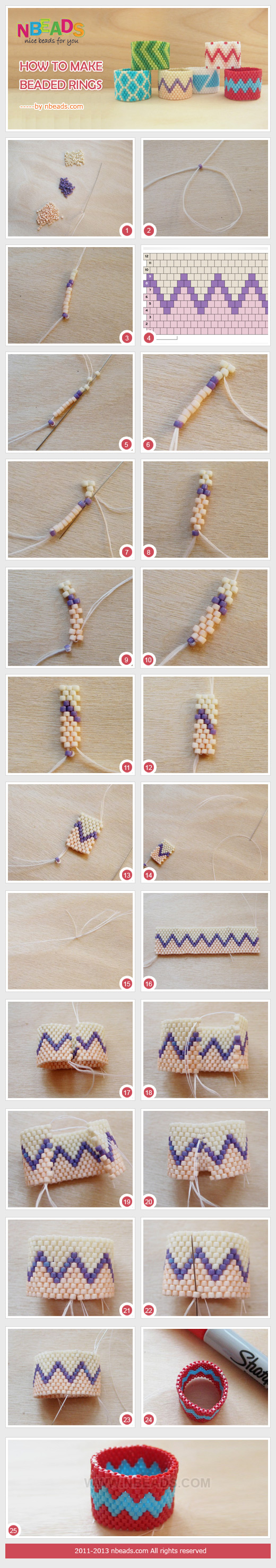 how to make beaded rings