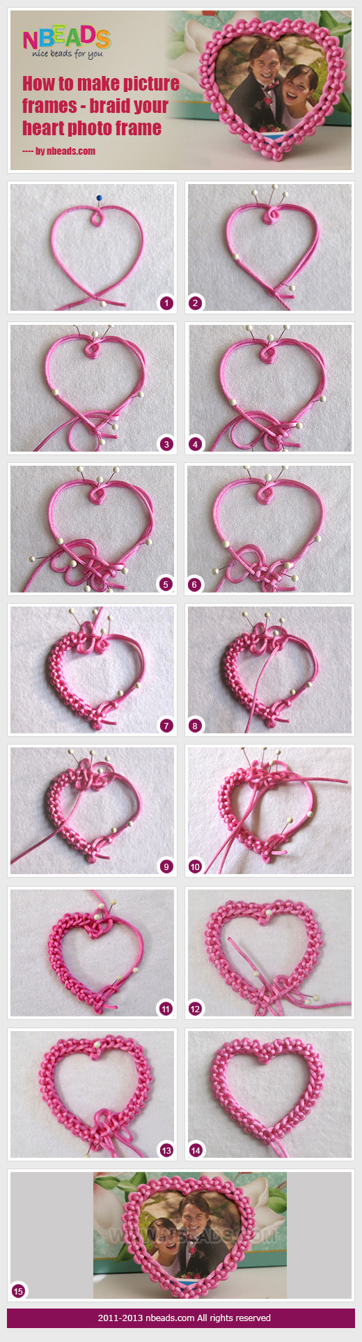how to make picture frames - braid your heart photo frame
