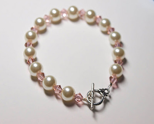 crystal and pearl bracelet