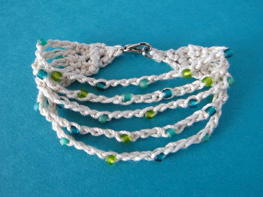 crocheted bracelet