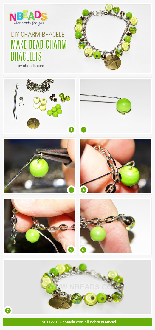 diy charm bracelet - make bead charm bracelets