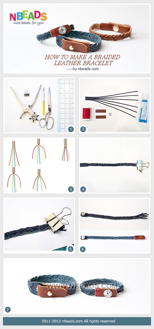 how to make a braided leather bracelet
