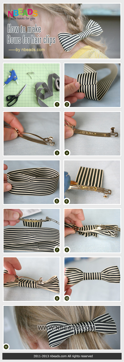 how to make bows for hair clips