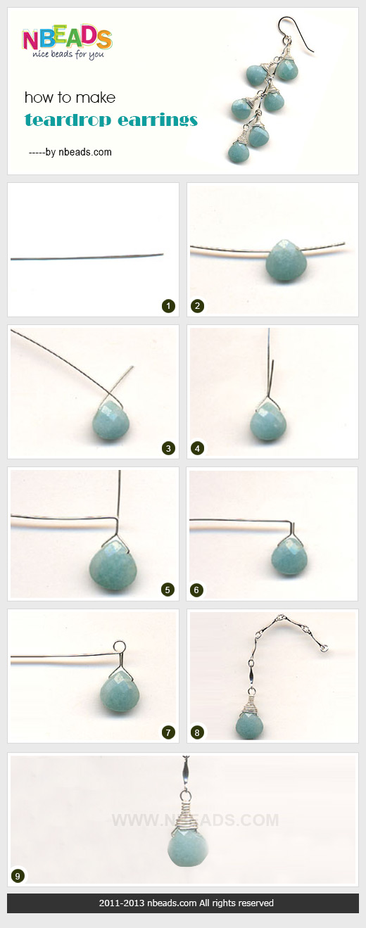 how to make teardrop earrings