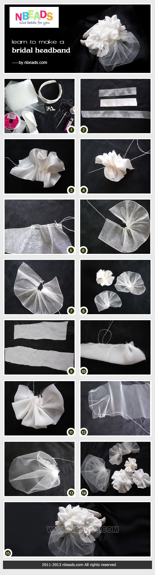 learn to make a bridal headband