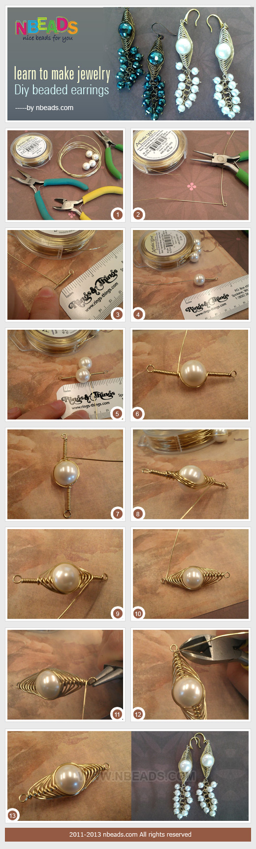 learn to make jewelry - diy beaded earrings