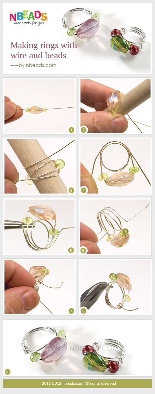 making rings with wire and beads