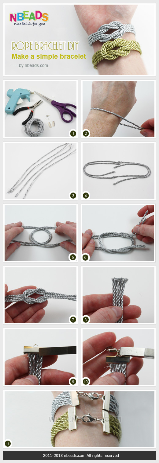 rope bracelet diy - make a simple bracelet