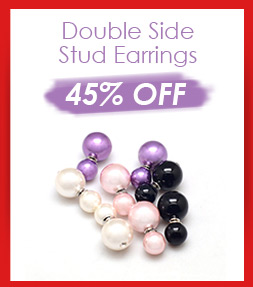 Double Side Stud Earrings 45% OFF