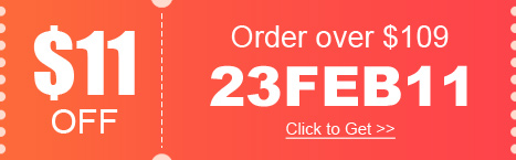 $11 OFF Order over $109  23FEB11