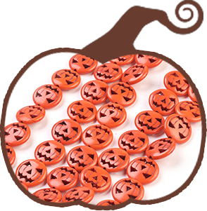 Halloween Pumpkin Turquoise Beads