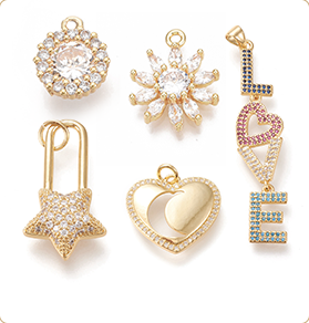Cubic Zirconia Charms
