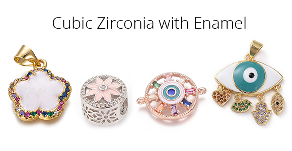 Cubic Zirconia with Enamel