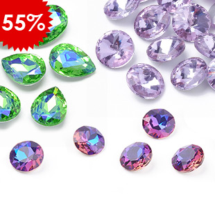 Glass Rhinestone Cabochons Up To 55% OFF