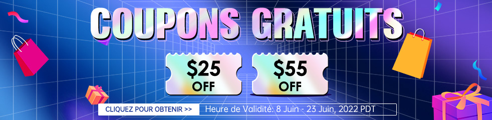 COUPONS GRATUITS $25 OFF $55 OFF