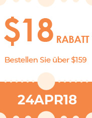 $18 RABATT Bestellen Sie über $159