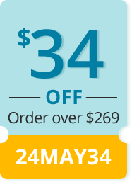 $34 OFF Order Over $269