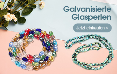 Galvanisierte Glasperlen