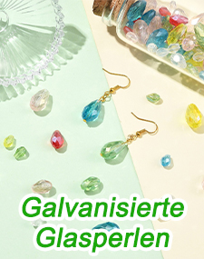 Galvanisierte Glasperlen