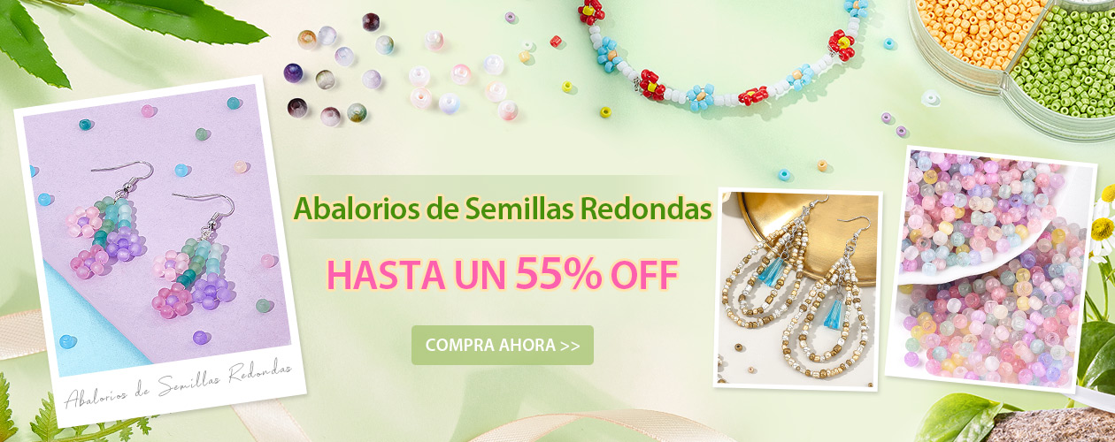 Abalorios de Semillas Redondas HASTA UN 55% OFF