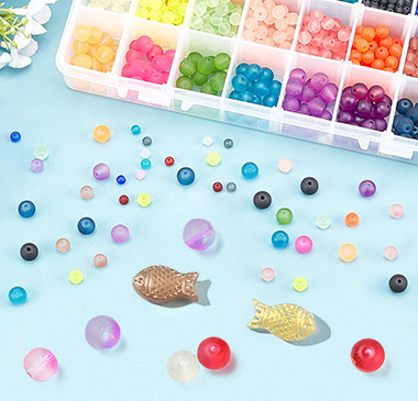 Perles En Verre Givré